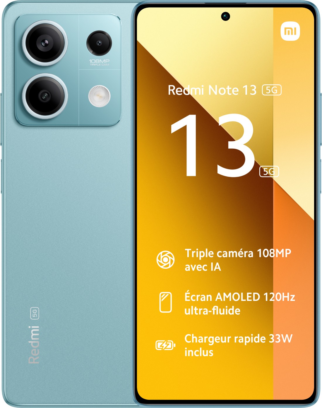 XIAOMI Smartphone Redmi Note 13 5G 8+256Go - Bleu  REDNOTE13-5G-256-BLE