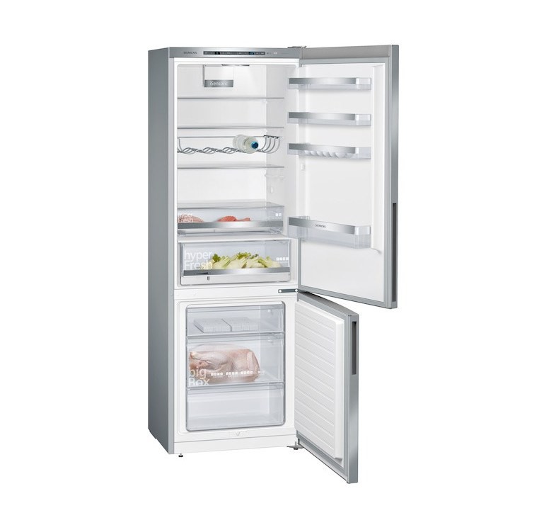 Réfrigérateur congélateur bas SIEMENS , IQ500, Froid Brassé, 413L, Inox - KG49EAICA