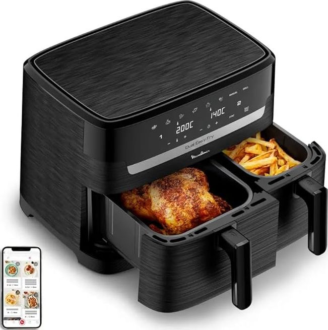 Friteuse à air chaud MOULINEX Actifry 8.3L 900W Double compartiment - EZ901N20