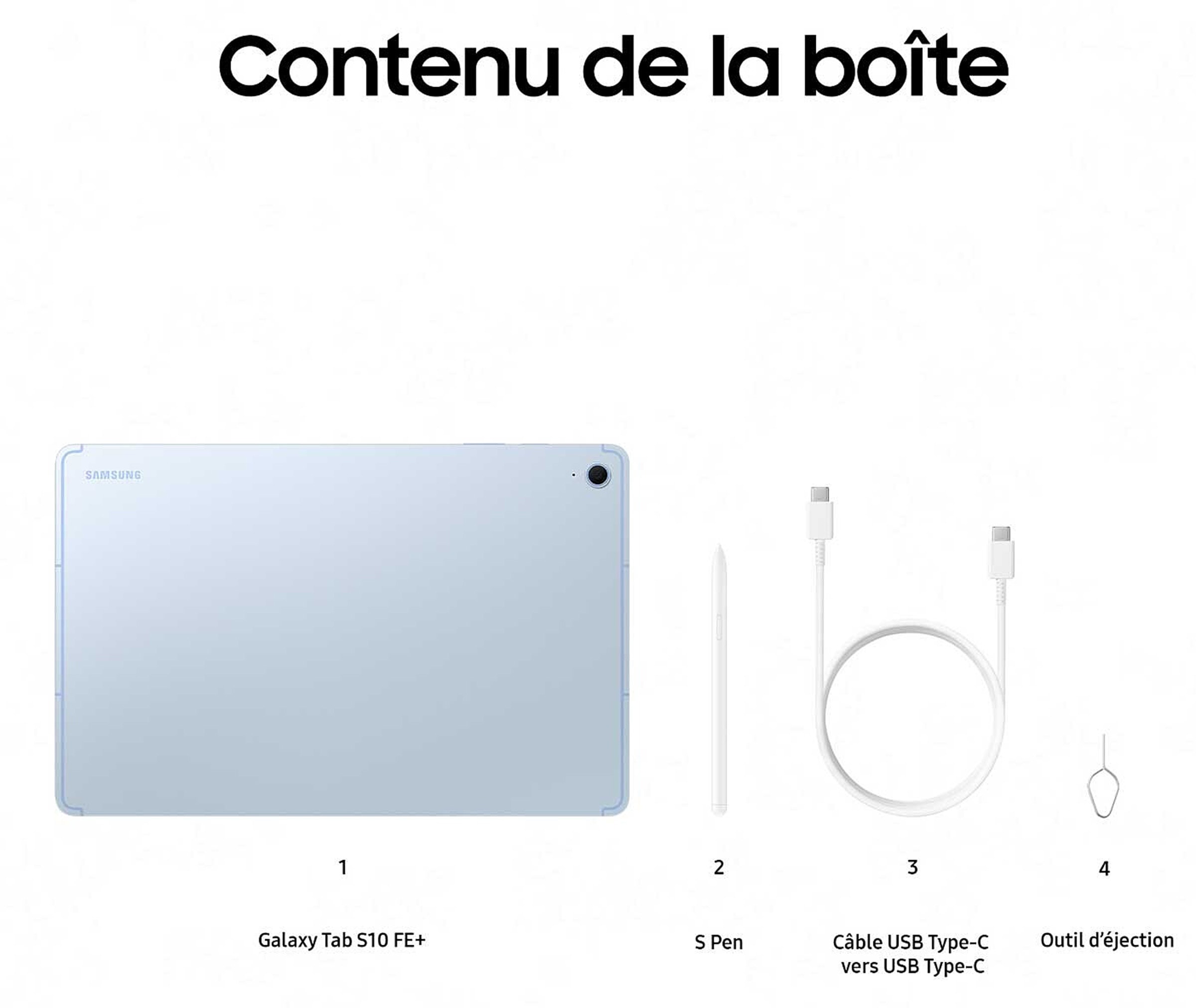 Tablette tactile SAMSUNG  - TABS10FE+128GWIF13BL