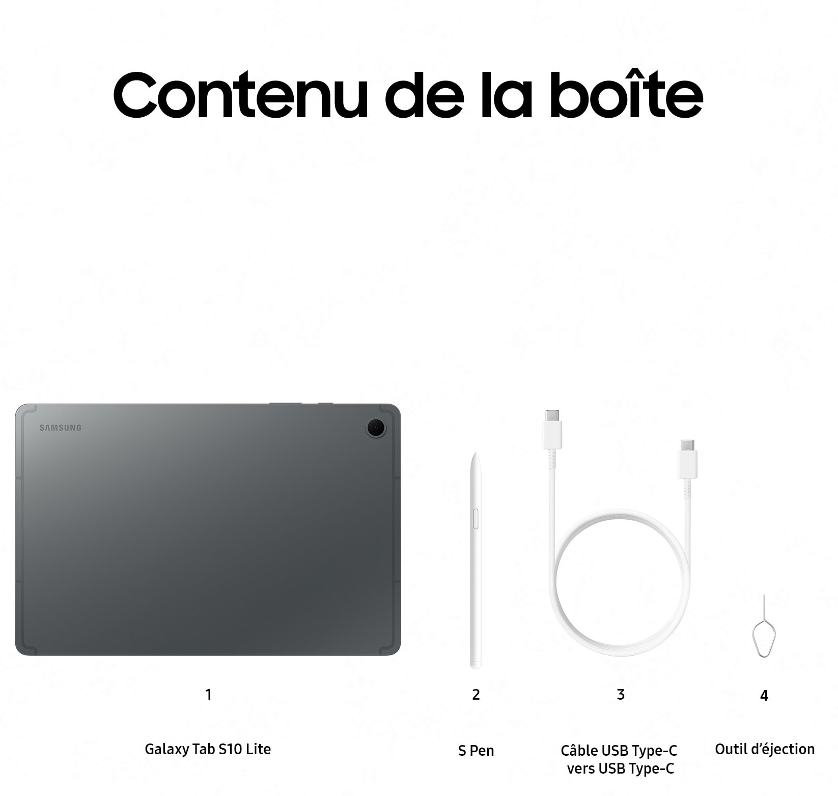 Tablette tactile SAMSUNG Galaxy Tab S10L 10.9'' Wi-Fi 6 128Go Gris - GALTAB-S10L-128-GRIS