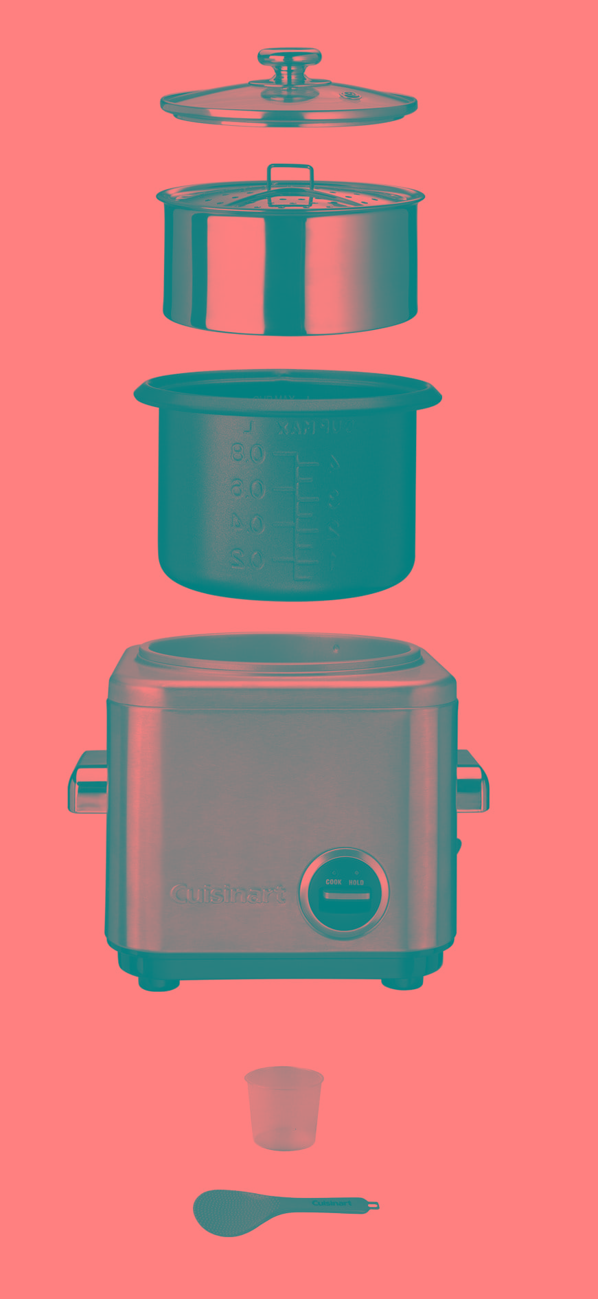 Cuiseur riz CUISINART vapeur 500W Inox - CRC400E