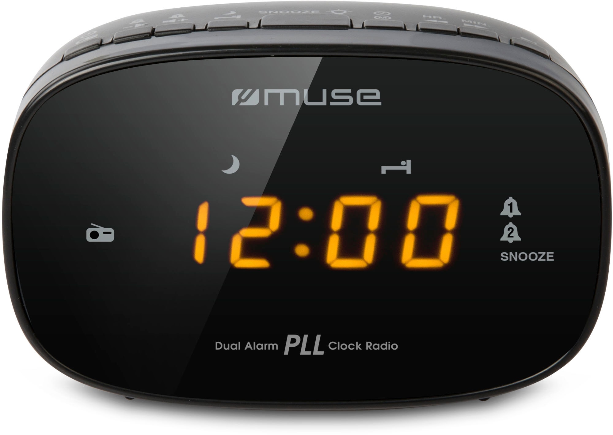 Radio réveil MUSE FM Double alarme Noir M-150CR