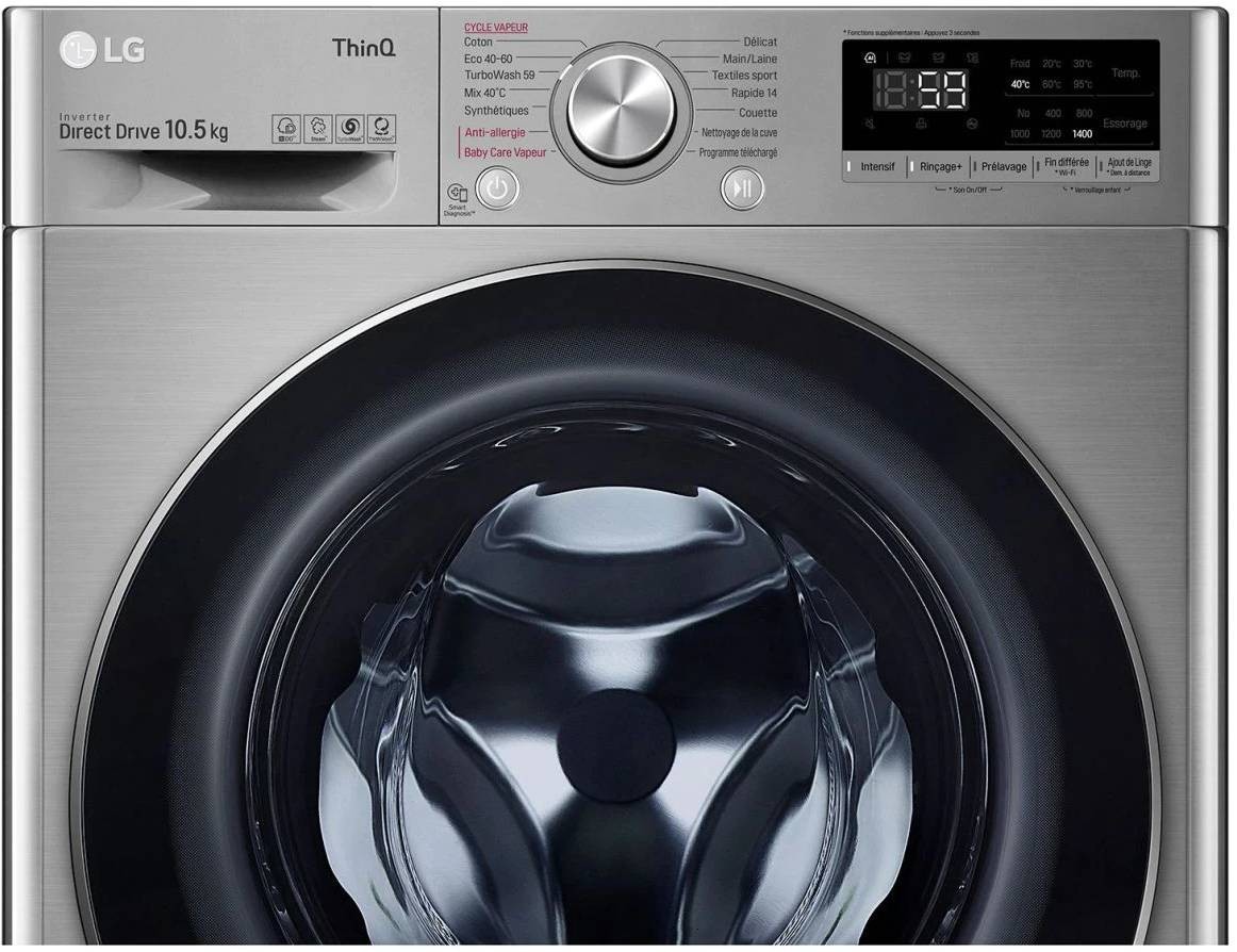 LG Lave linge Frontal AI Direct Drive Turbowash 10.5 kg - F14V52IXS