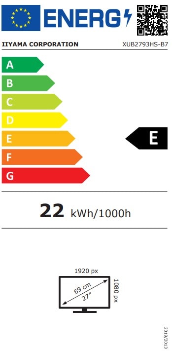 Ecran 27 pouces Full HD IIYAMA  - IIXUB2793HSB7