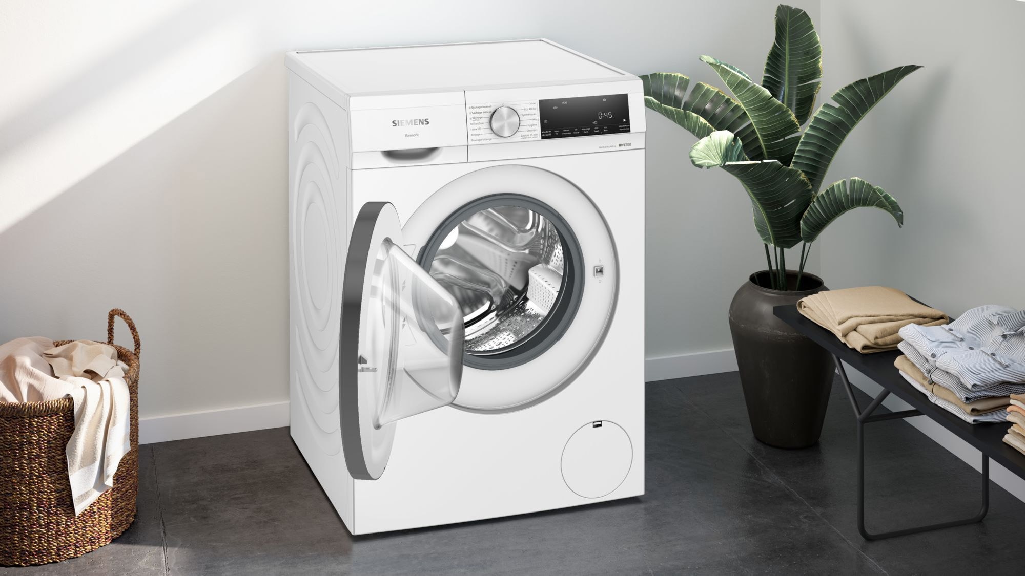 Lave linge sechant Frontal SIEMENS iQ300, autoDry, 8/5 kg, Blanc - WN34A100FF Lave linge sechant Frontal SIEMENS iQ300, autoDry, 8/5 kg, Blanc - WN34A100FF