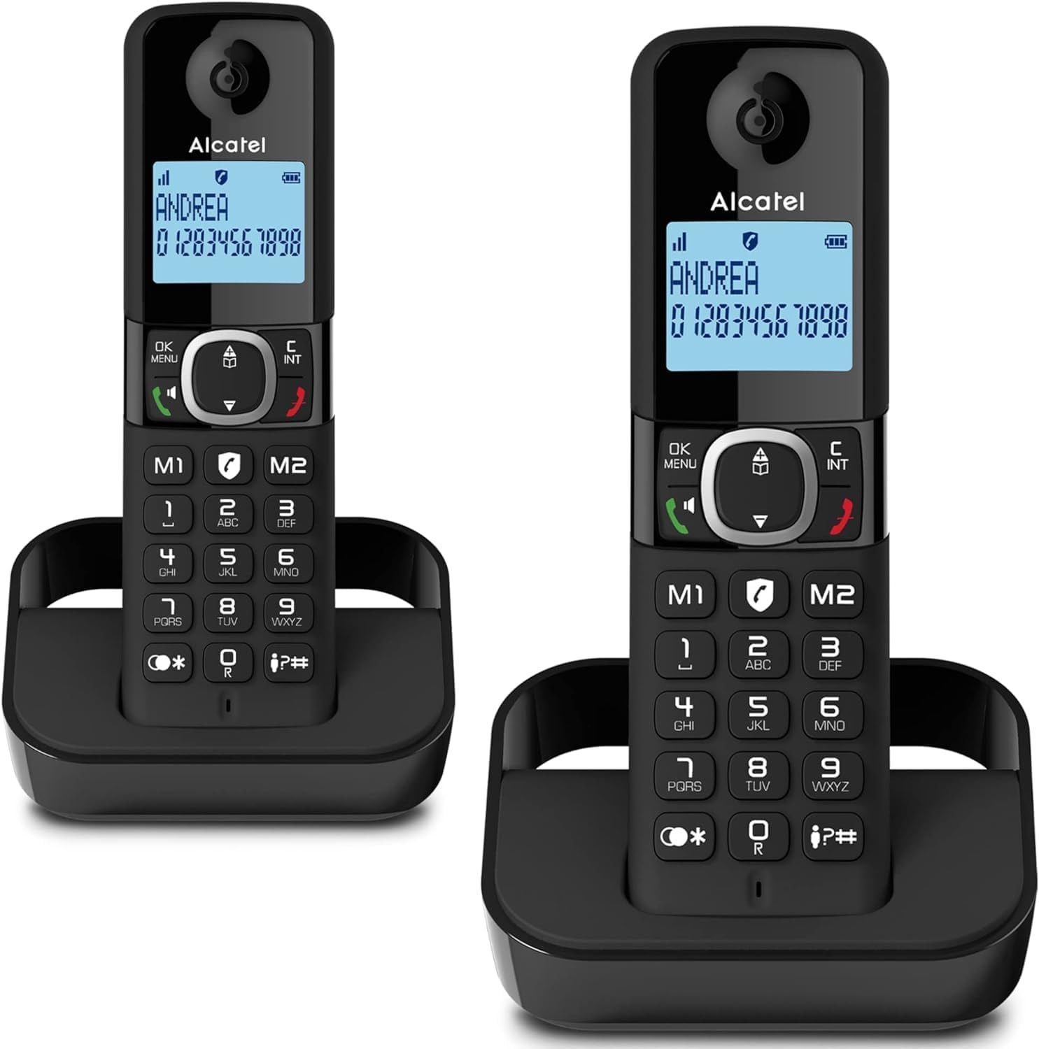 Téléphone sans fil ALCATEL 2 combinés Box internet 100 contacts Noir F860DUONOIR