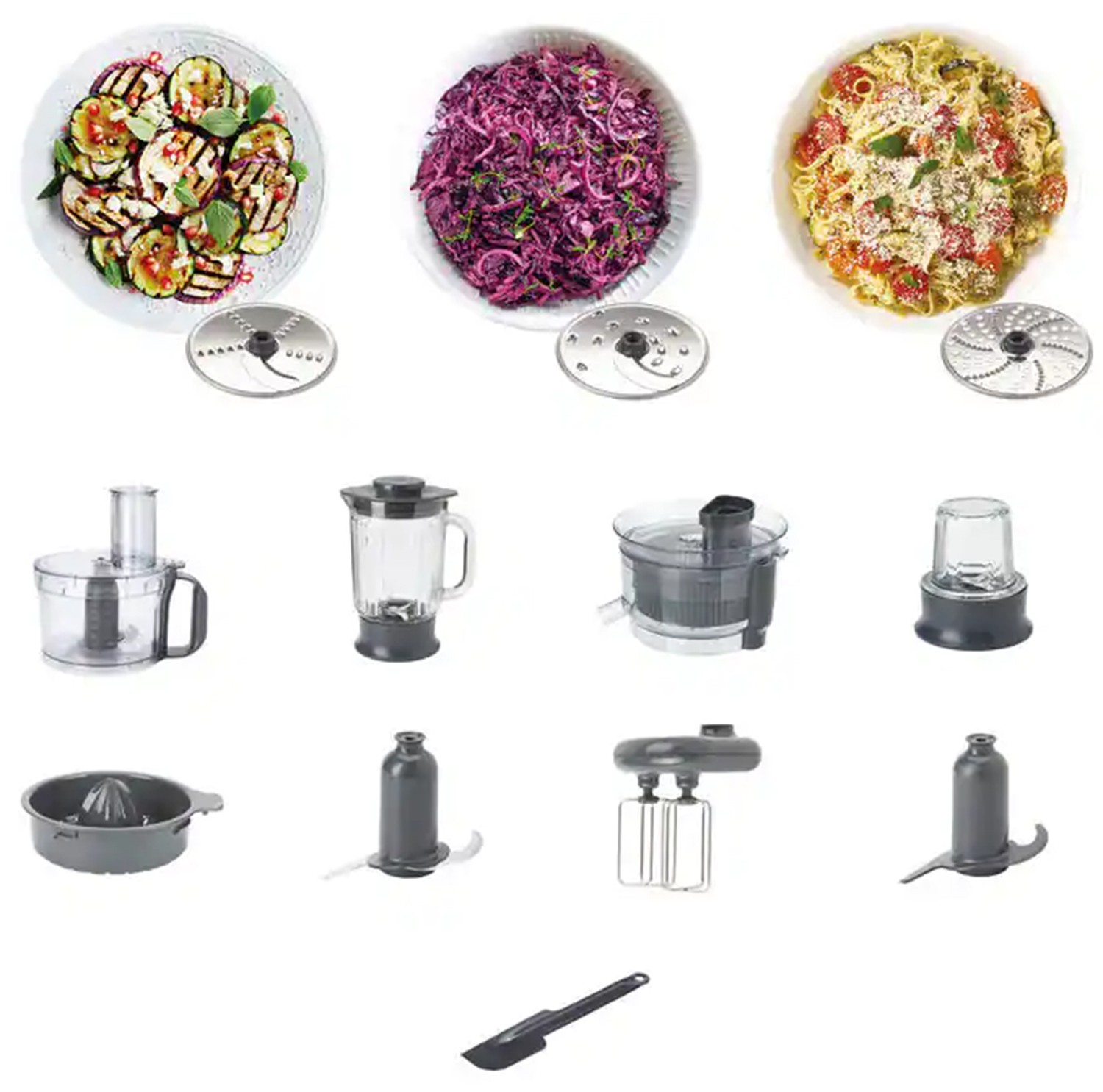 Robot culinaire KENWOOD Multipro Compact, 800W, 2.1L, Inox - FDM307SS