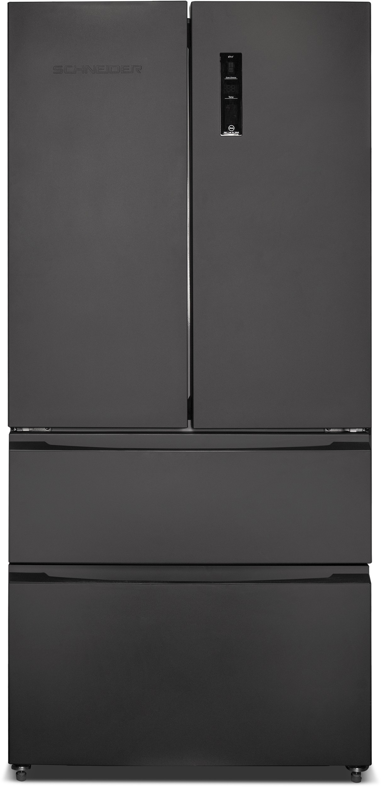SCHNEIDER Réfrigérateur 4 portes French Door 536 L noir mat SCFD536NFB SCHNEIDER Réfrigérateur 4 portes French Door 536 L noir mat SCFD536NFB
