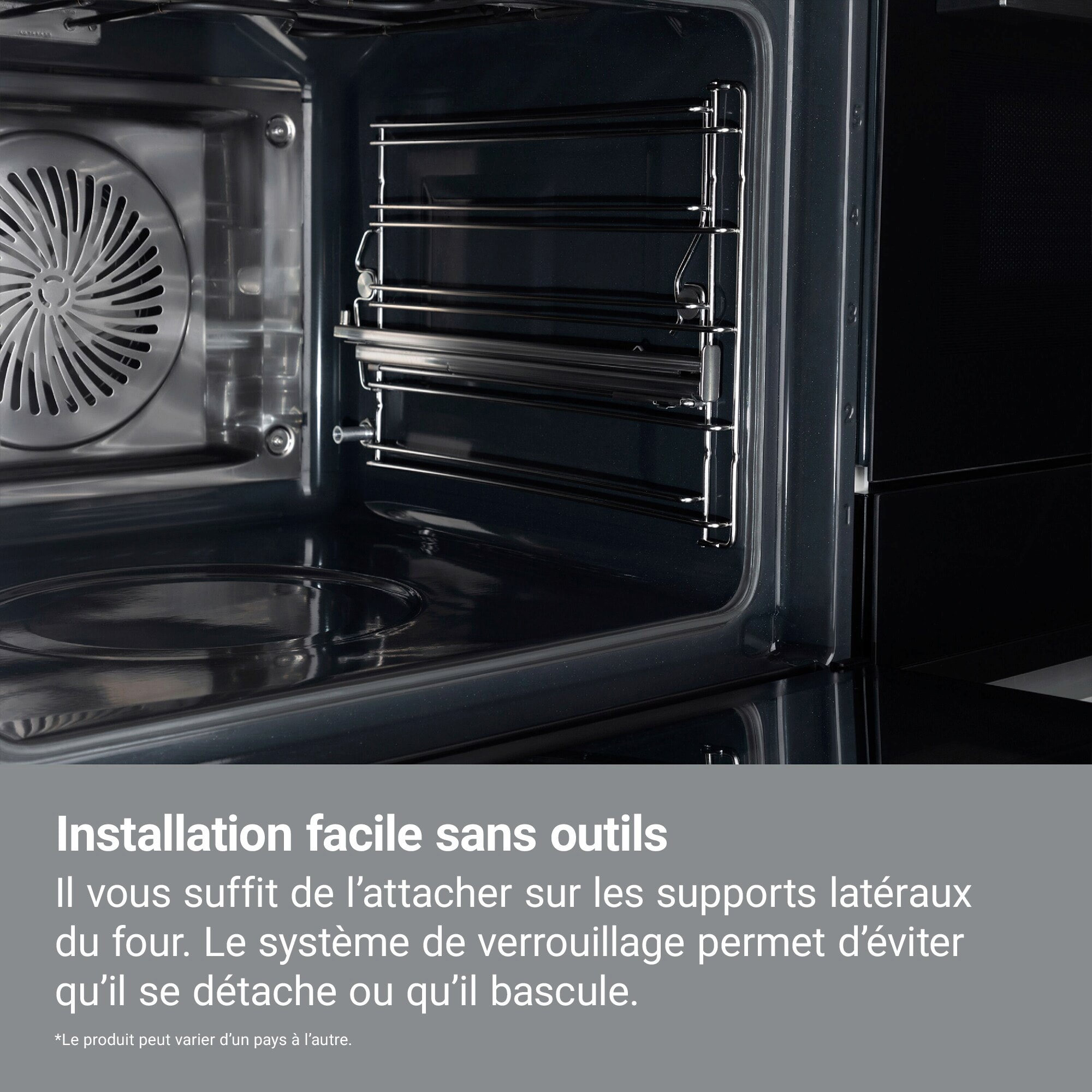Rail four ELECTROLUX Télescopique 1 niveau 71/72L Inox - TR1LFV