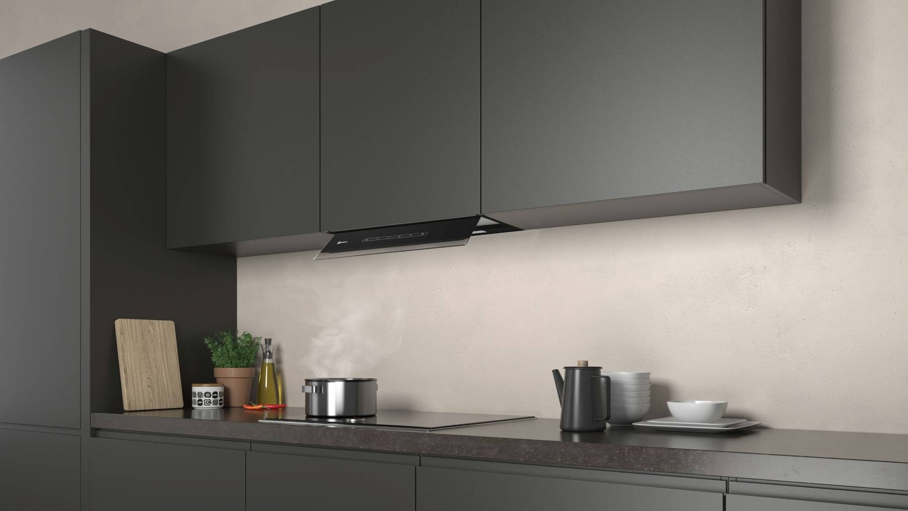 Hotte intégrée NEFF 4 vitesses 59.7cm Noir - D65XAM2S0