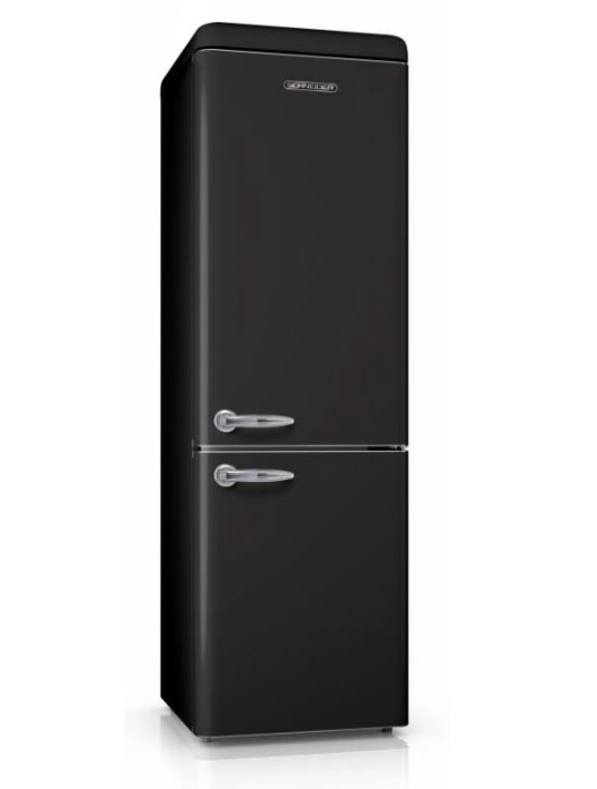 SCHNEIDER Réfrigérateur congélateur bas Vintage combiné 315 L Noir