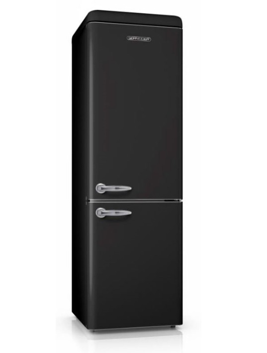 Réfrigérateur congélateur bas SCHNEIDER Vintage combiné 315 L Noir - SCB315VNFB