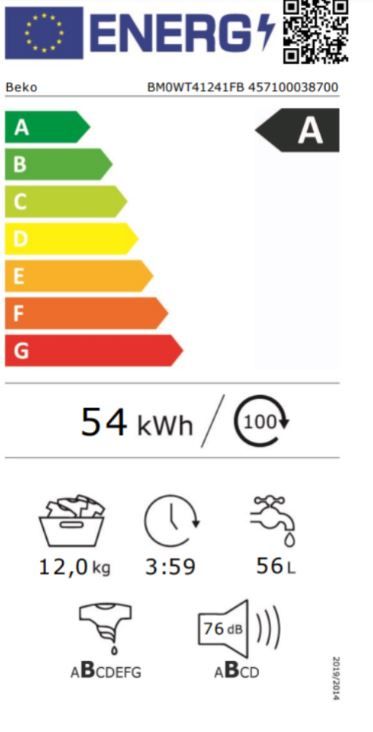 Lave linge Frontal BEKO  - BM0WT41241FB