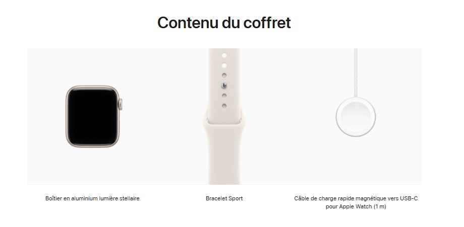 Montre connectée APPLE SE 3 40mm GPS Lumière stellaire - WATCHSE3-MEH34ZR/A