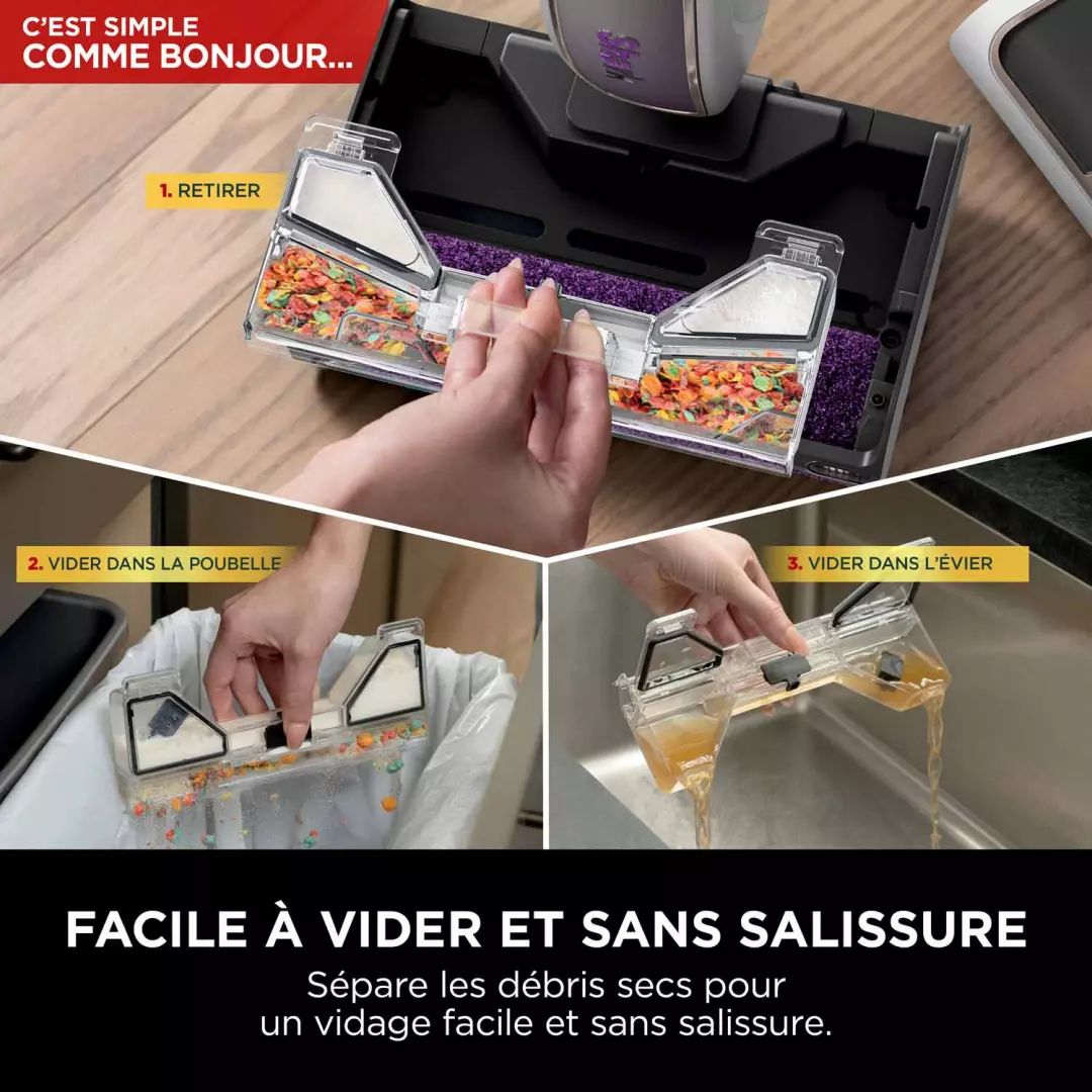 Balai vapeur SHARK 2 Rouleaux-brosse Base stockage Blanc - SD200EU