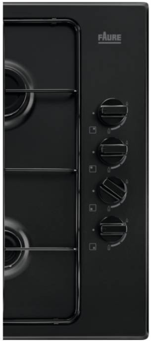 FAURE Plaque gaz 4 Foyers 60cm Noir