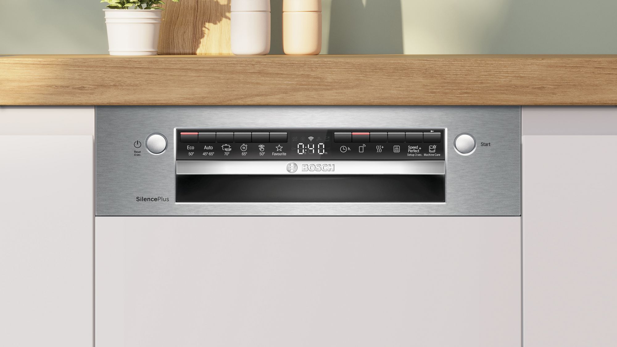 Lave vaisselle encastrable 45 cm BOSCH Connecté 10 couverts 44dB Inox - SPI4HMS13E