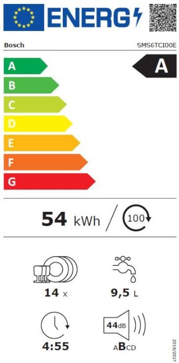 Lave vaisselle 60 cm BOSCH Série 6 PerfectDry 14 couverts - SMS6TCI00E