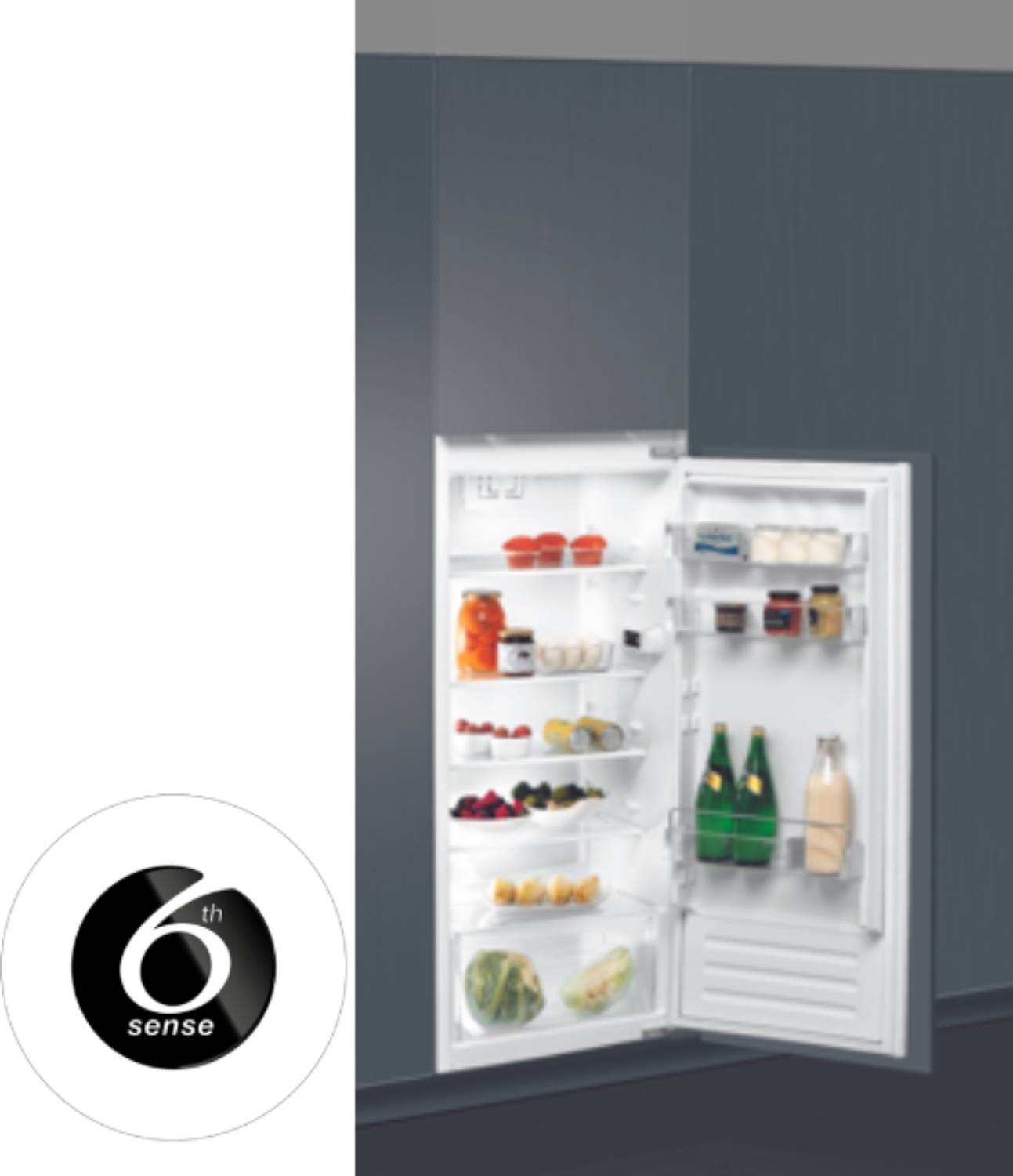 WHIRLPOOL Réfrigérateur encastrable 1 porte 6ème sens Fresh Control Froid brassé 209L  ARG8502