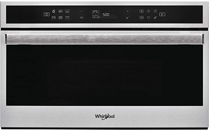 WHIRLPOOL Micro ondes Grill Encastrable Crisp 1000W 31L Noir et Inox - W6MD440