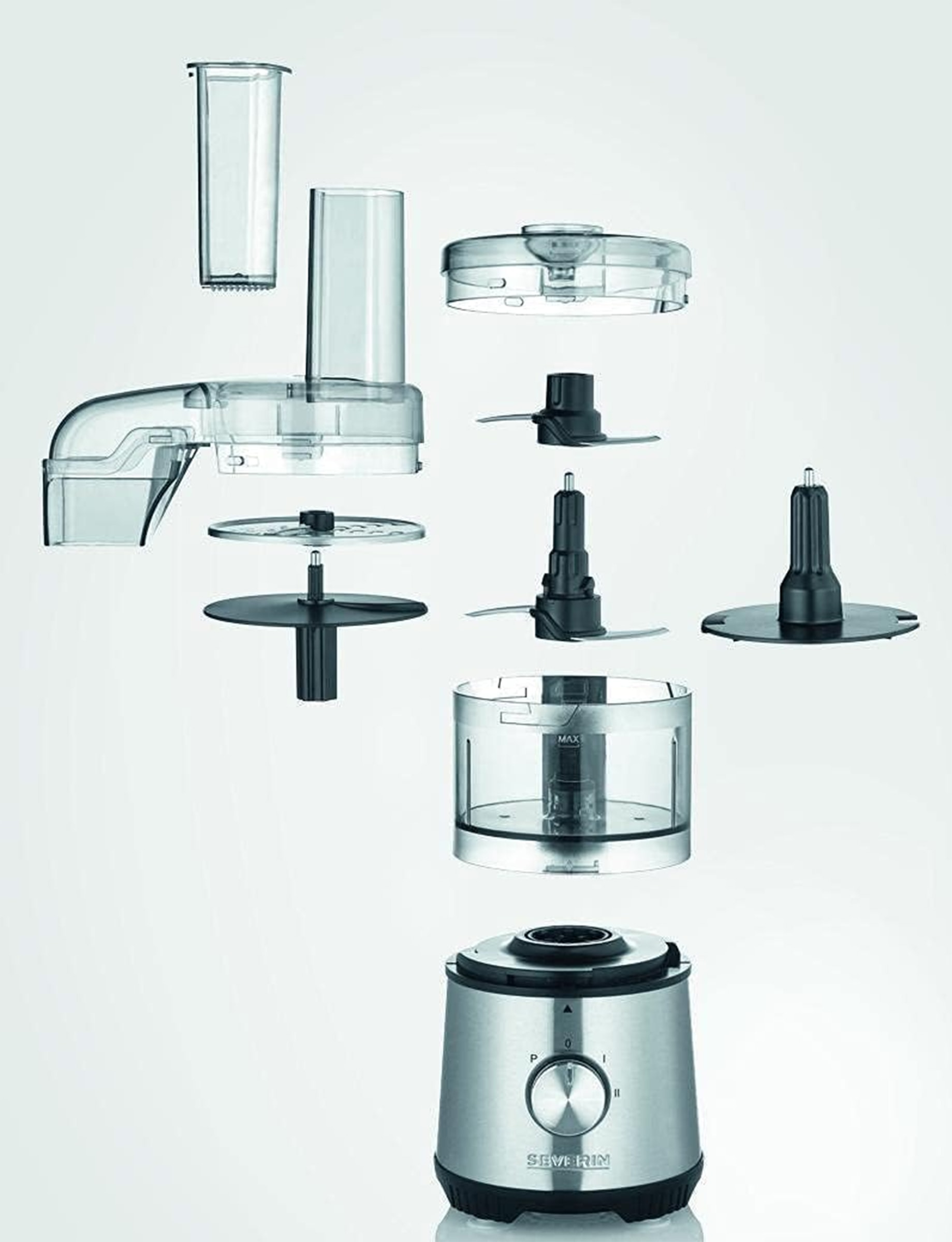 Robot culinaire SEVERIN 0.5L 400W Inox Noir - KM3865