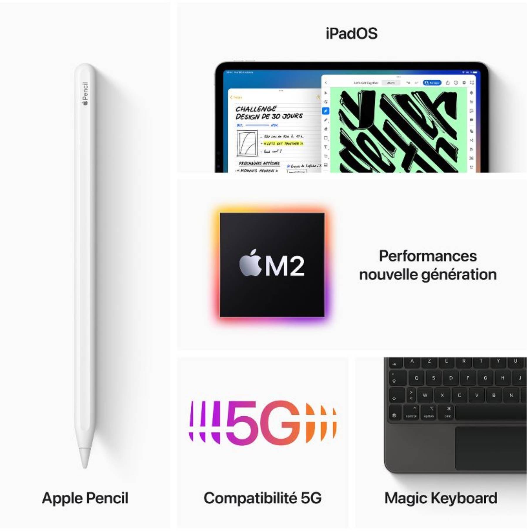 iPad Pro APPLE 11" (2022) WiFi + Cellular 1To Gris Sidéral - IPADPRO11-MNYJ3NF iPad Pro APPLE 11" (2022) WiFi + Cellular 1To Gris Sidéral - IPADPRO11-MNYJ3NF