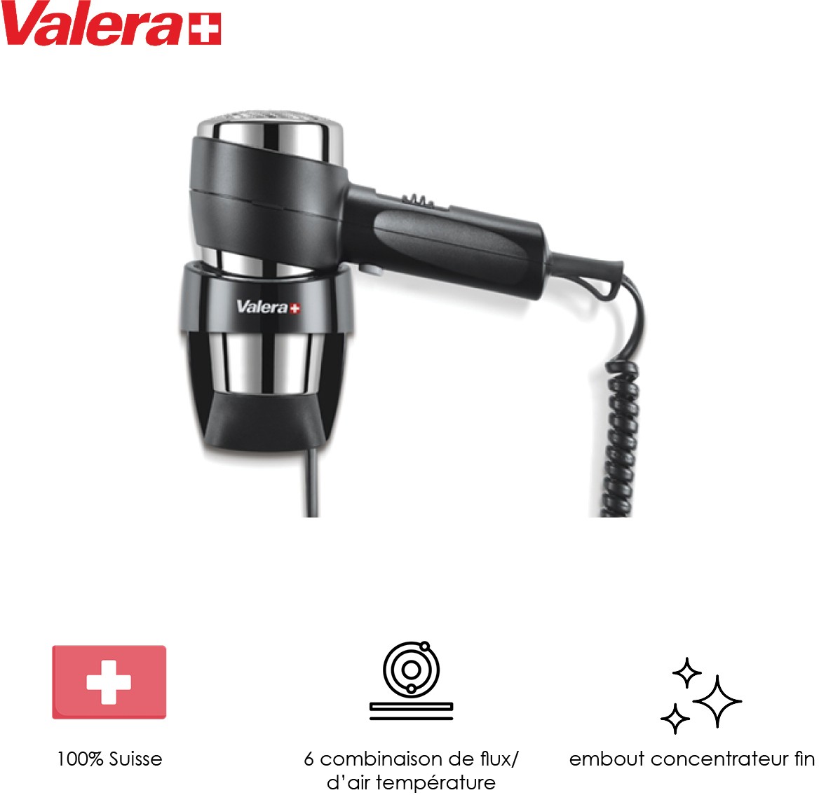 VALERA Sèche-cheveux pro Action Super Plus Noir - 54214-038AB