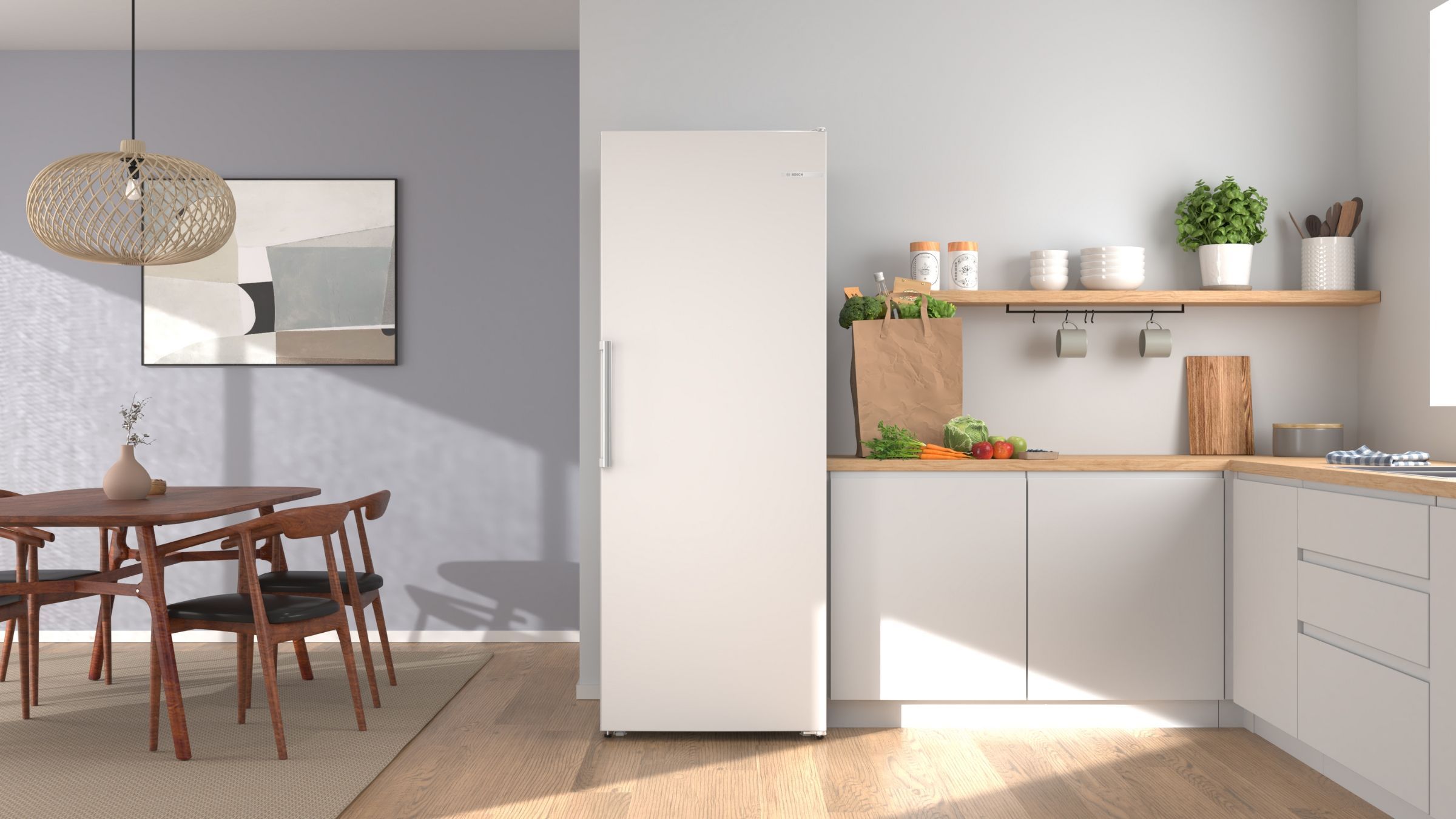Congélateur armoire BOSCH  - GSN566WCG
