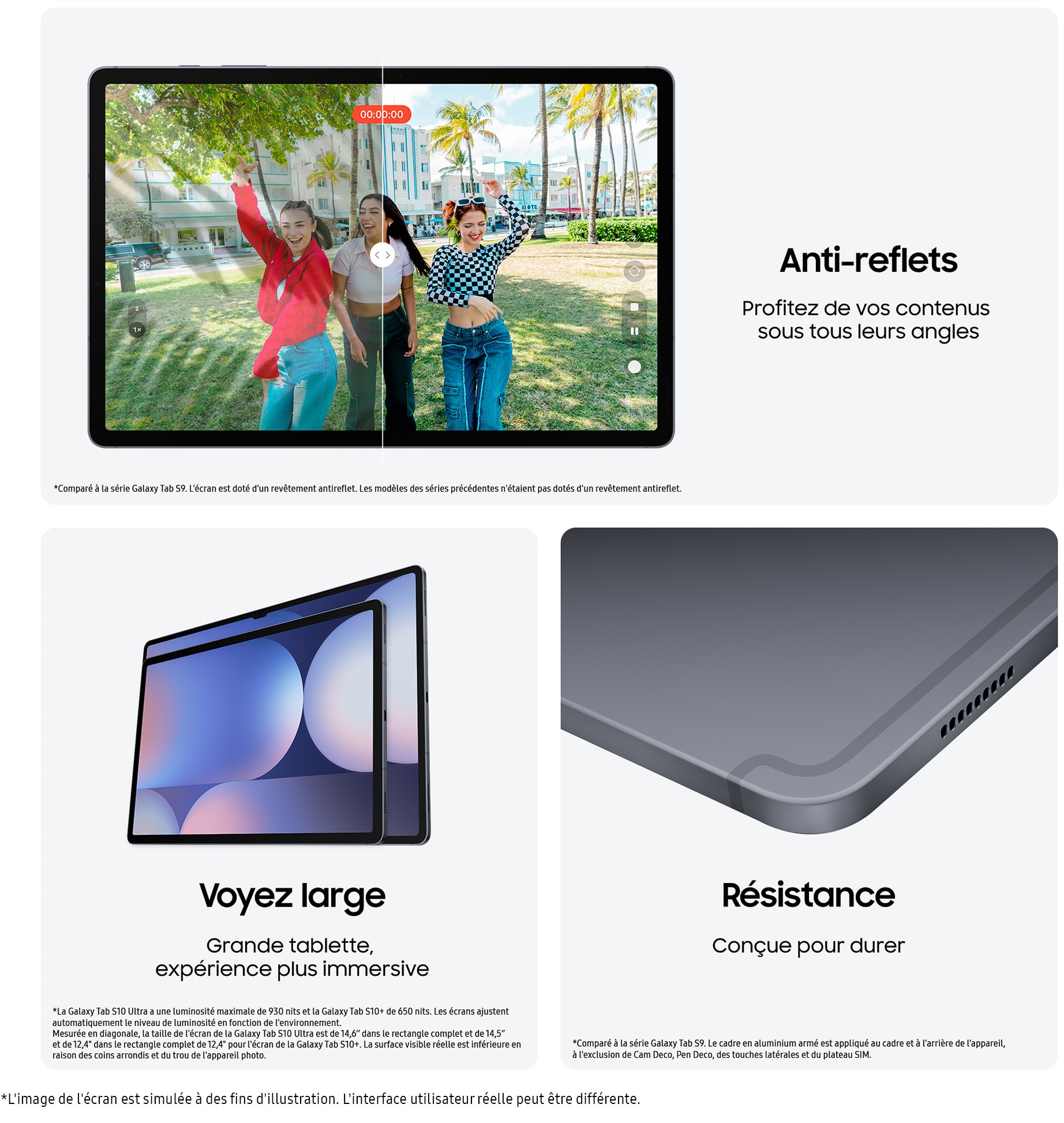 Tablette tactile SAMSUNG Galaxy Tab S10+, WiFi, 256go, Argent - SM-X820NZSREUB Tablette tactile SAMSUNG Galaxy Tab S10+, WiFi, 256go, Argent - SM-X820NZSREUB