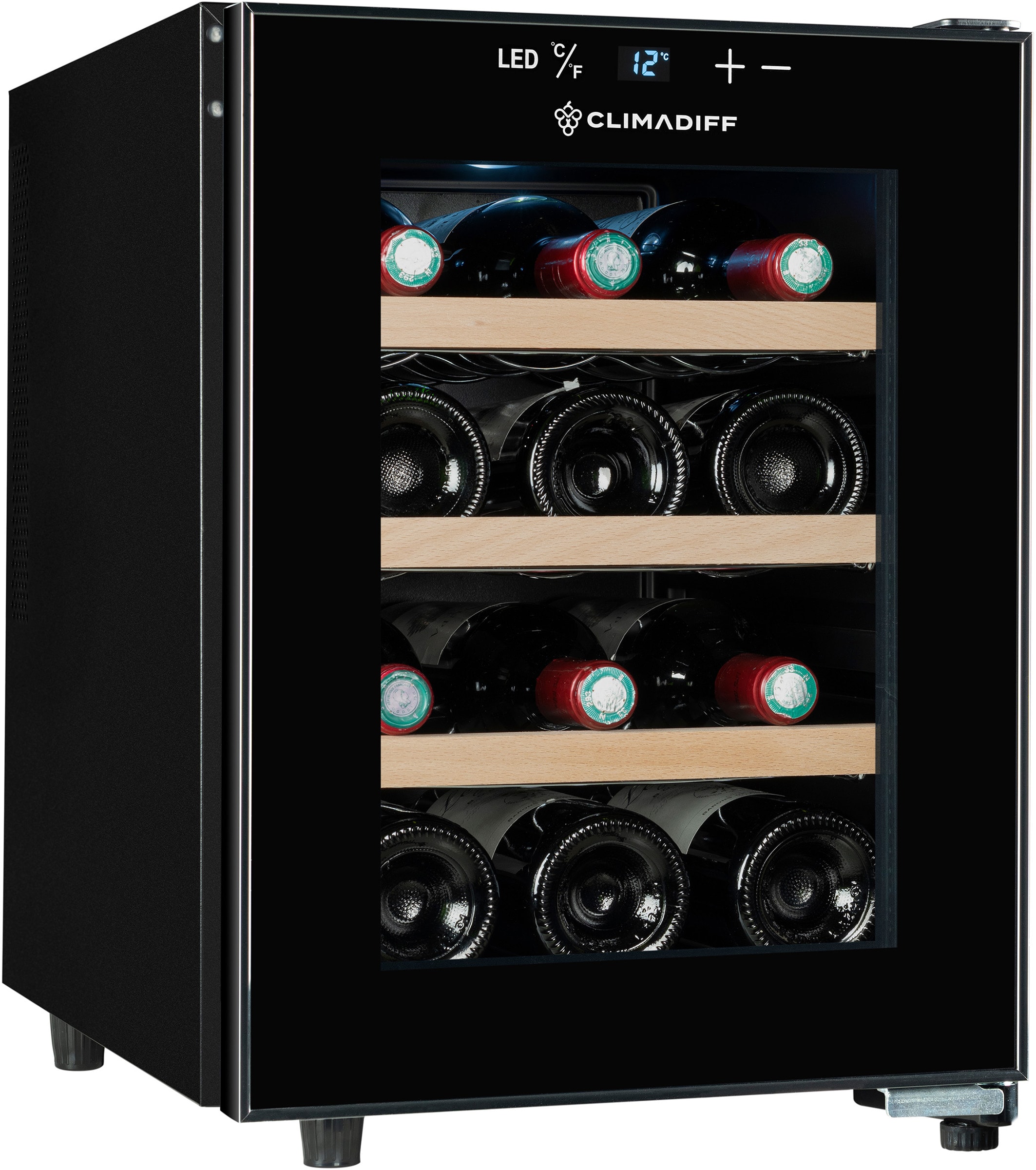 Cave à vin de service CLIMADIFF 12 bouteilles Noir CUVEE12