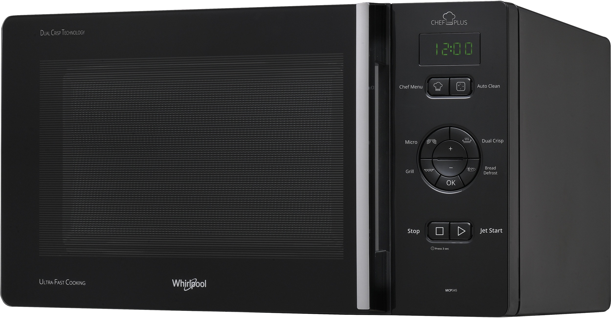 WHIRLPOOL Micro ondes Grill Auto Clean 800W 25L Noir  MCP345NB