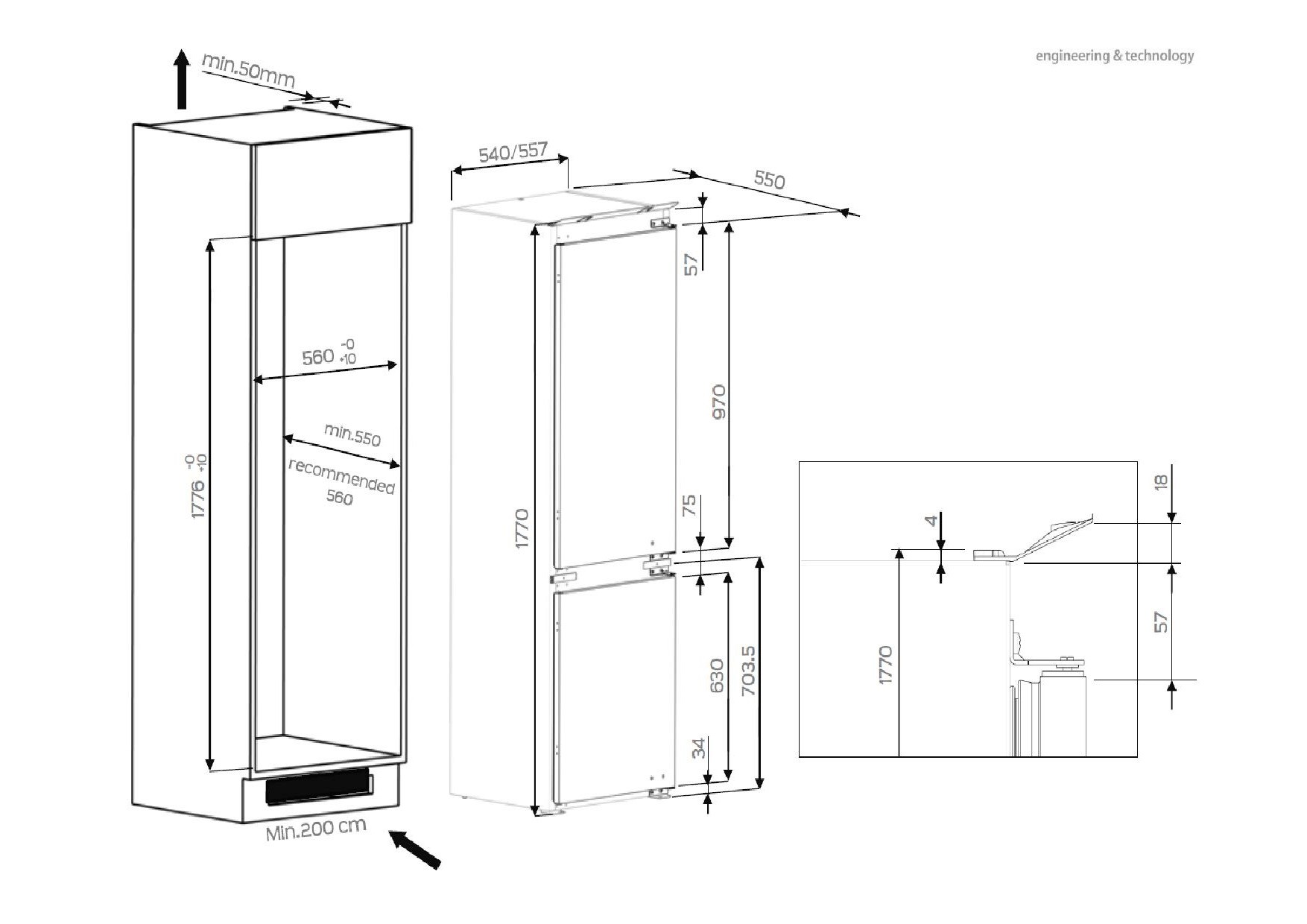 WHIRLPOOL Réfrigérateur congélateur encastrable  - ART66122