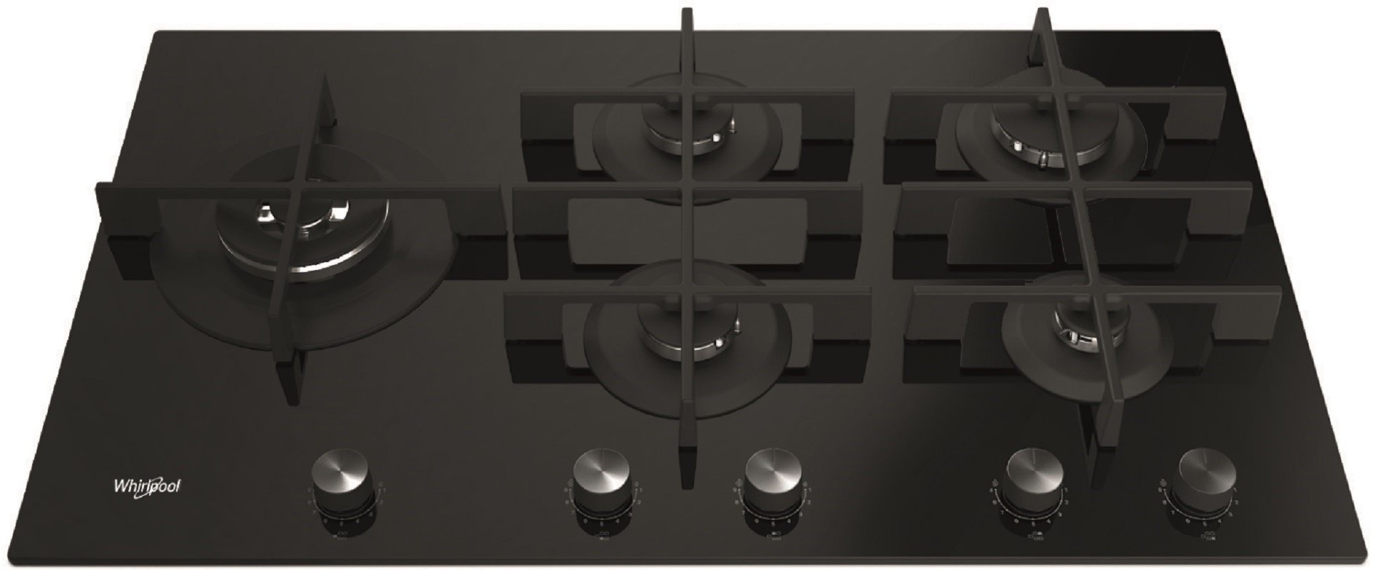 Plaque gaz WHIRLPOOL 5 Bruleurs, 11300W, 86cm, Noir - GOWL928NB Plaque gaz WHIRLPOOL 5 Bruleurs, 11300W, 86cm, Noir - GOWL928NB