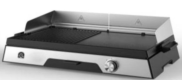 Plancha KITCHEN CHEF 52x31,5cm 6 personnes Fonte aluminium Noir - GRILDUO2200
