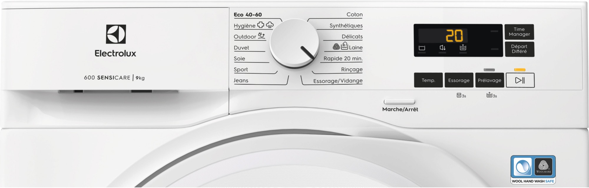 Lave linge Frontal ELECTROLUX 1200 trs/min, 9Kg, Blanc - EW6FI5933AB Lave linge Frontal ELECTROLUX 1200 trs/min, 9Kg, Blanc - EW6FI5933AB
