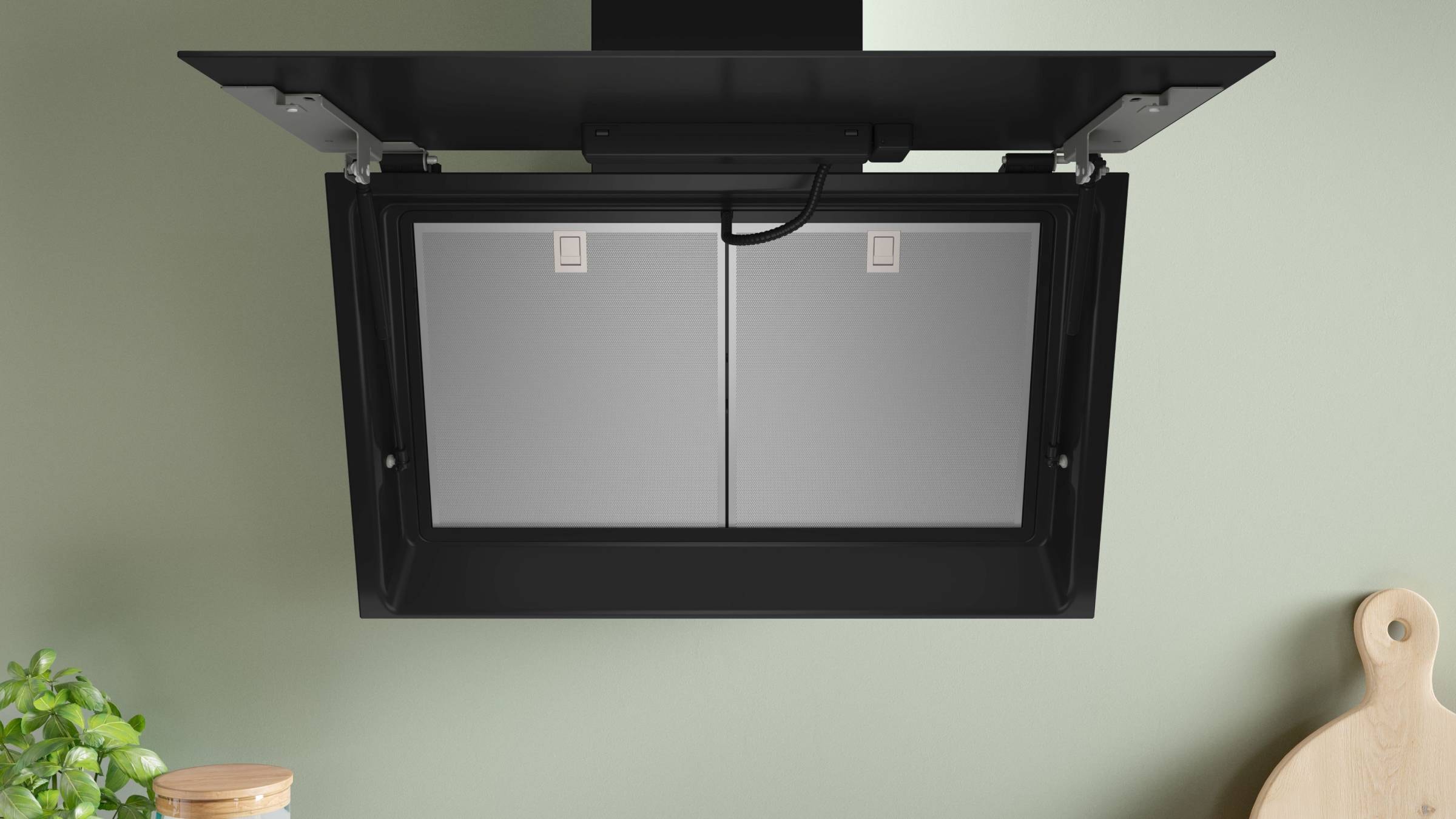 Hotte decorative murale BOSCH 80cm 68dB Noir - DWK81AN60