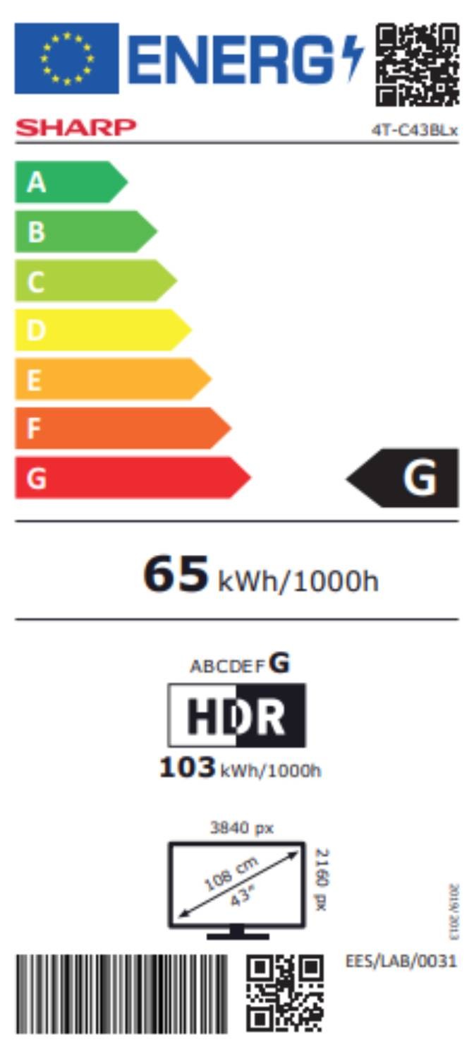 SHARP TV LED 4K 108 cm TV LED 43BL2EA 4K 108 cm