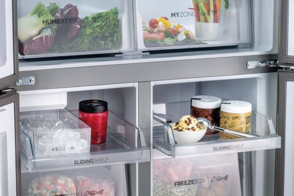 Réfrigérateur 4 portes HAIER Total No Frost MyZone 525L Inox - HTF520IP7 Réfrigérateur 4 portes HAIER Total No Frost MyZone 525L Inox - HTF520IP7