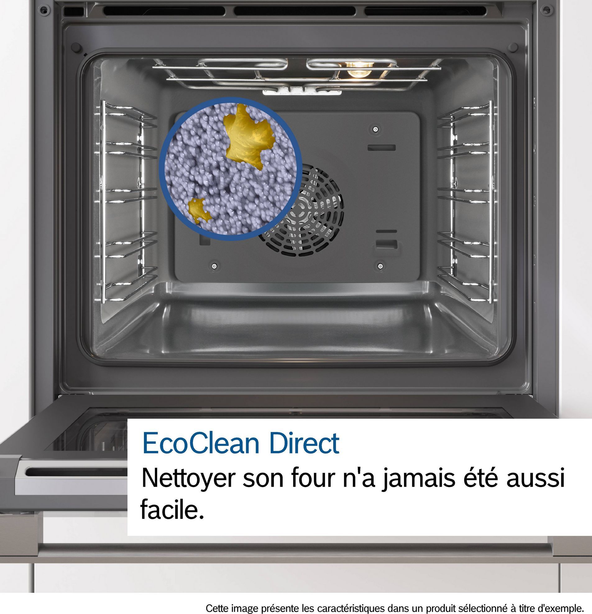 Four encastrable EcoClean BOSCH Chaleur tournante 66 L Noir - HBF153BB0