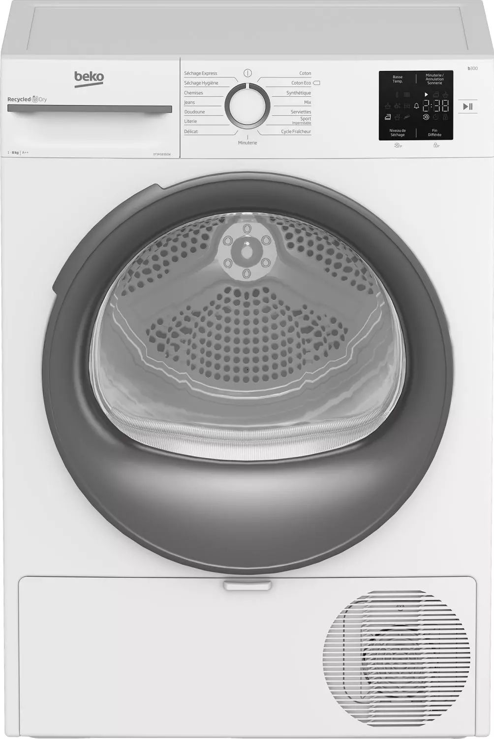 Sèche-linge pompe à chaleur BEKO 8kg Blanc DT3H18302W