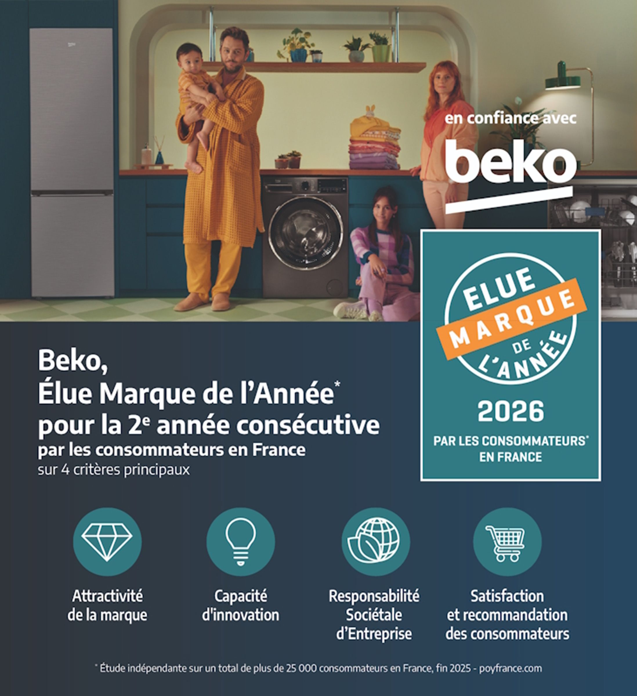 Sèche-linge pompe à chaleur BEKO  - SLFT11012