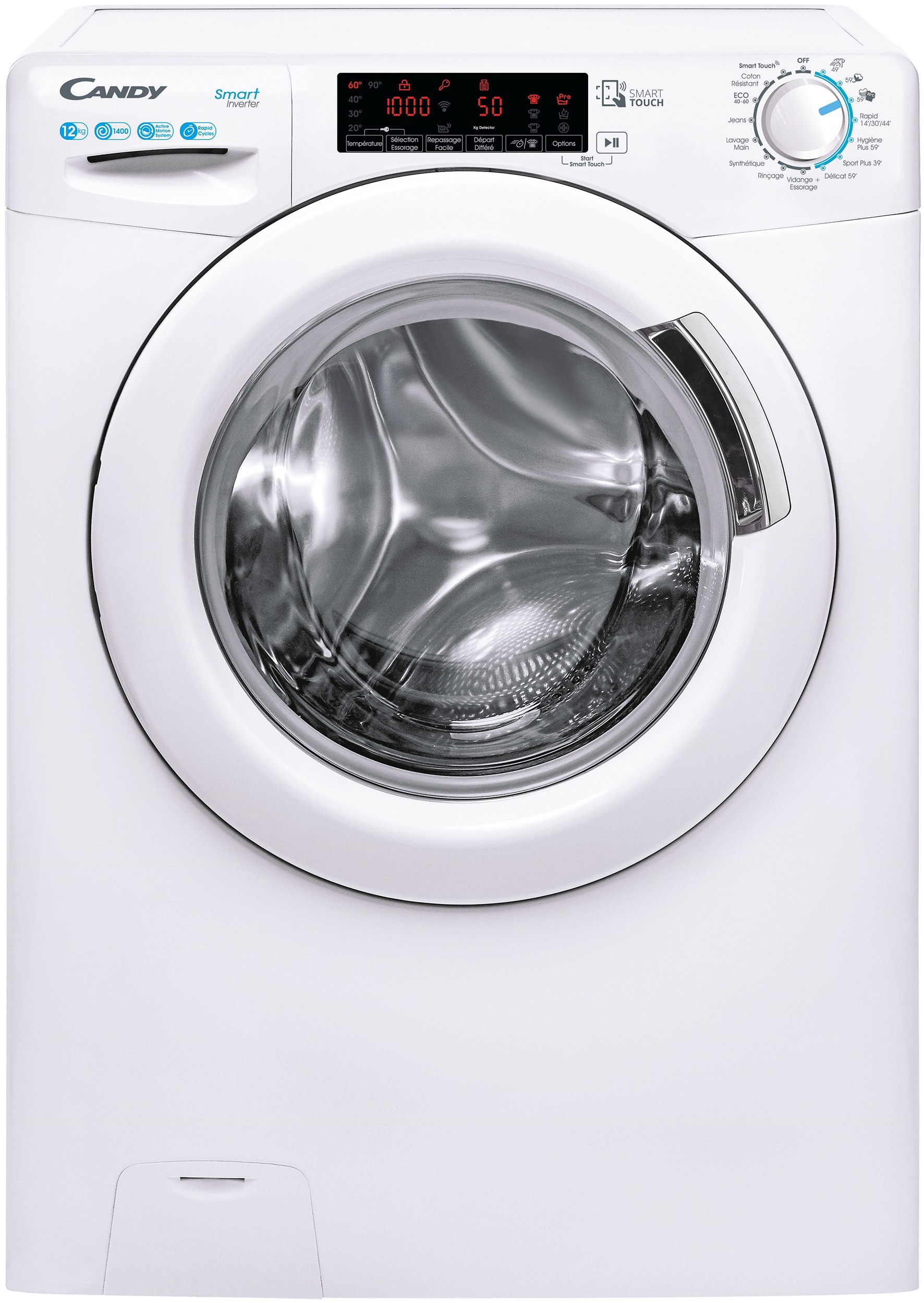 CANDY Lave linge Frontal NFC + WiFi 1400 trs/mn 12kg - CS1412TME1-47