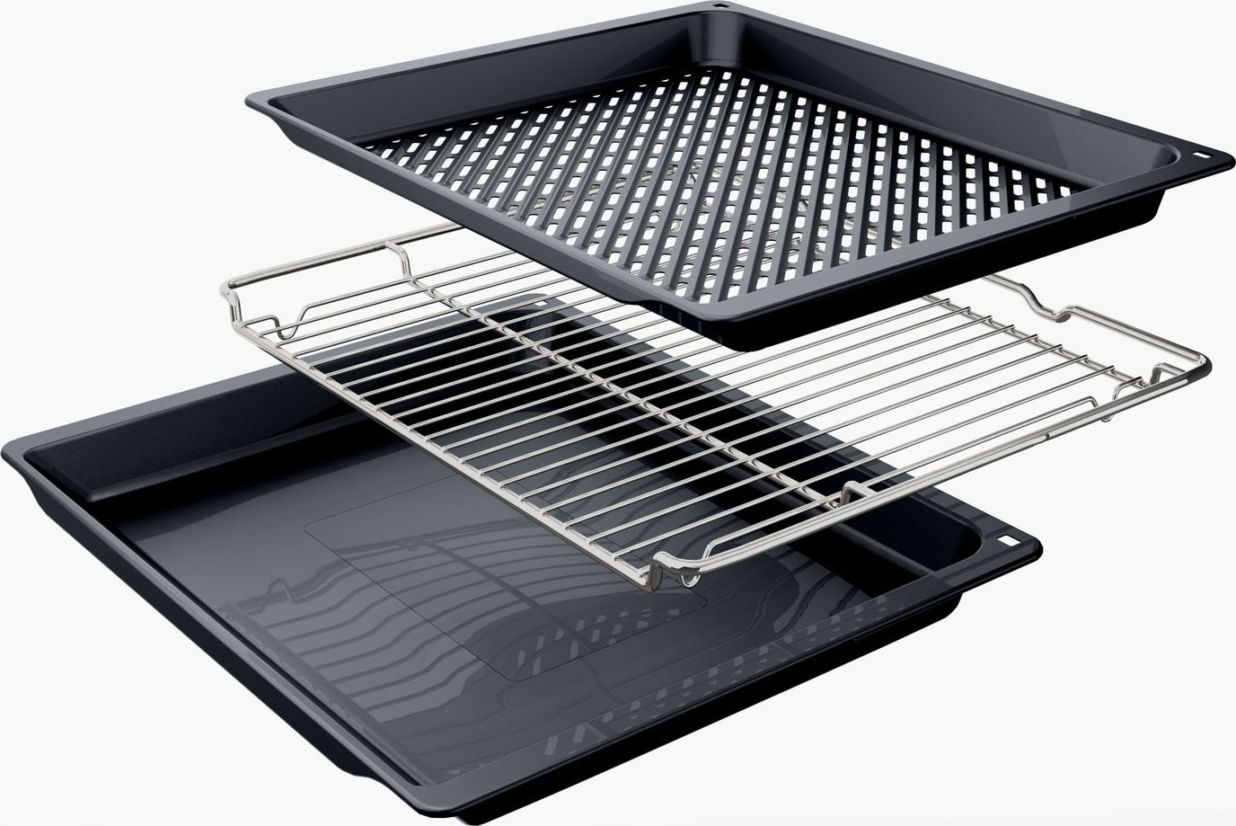 Four encastrable pyrolyse BOSCH Air Pulsé 3d Connecté Air Fry 71L Inox - HBG578ES7