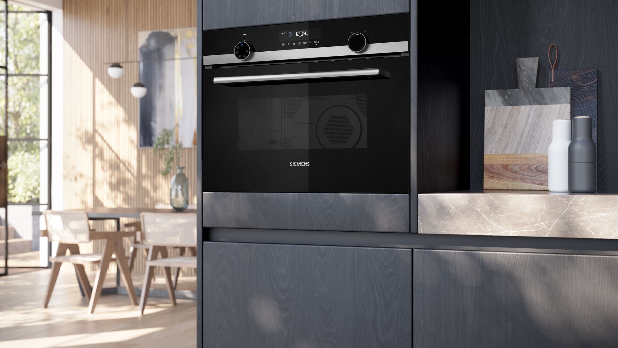 Micro ondes Combiné SIEMENS 900W, 44L, Noir - CM585AGS1 Micro ondes Combiné SIEMENS 900W, 44L, Noir - CM585AGS1