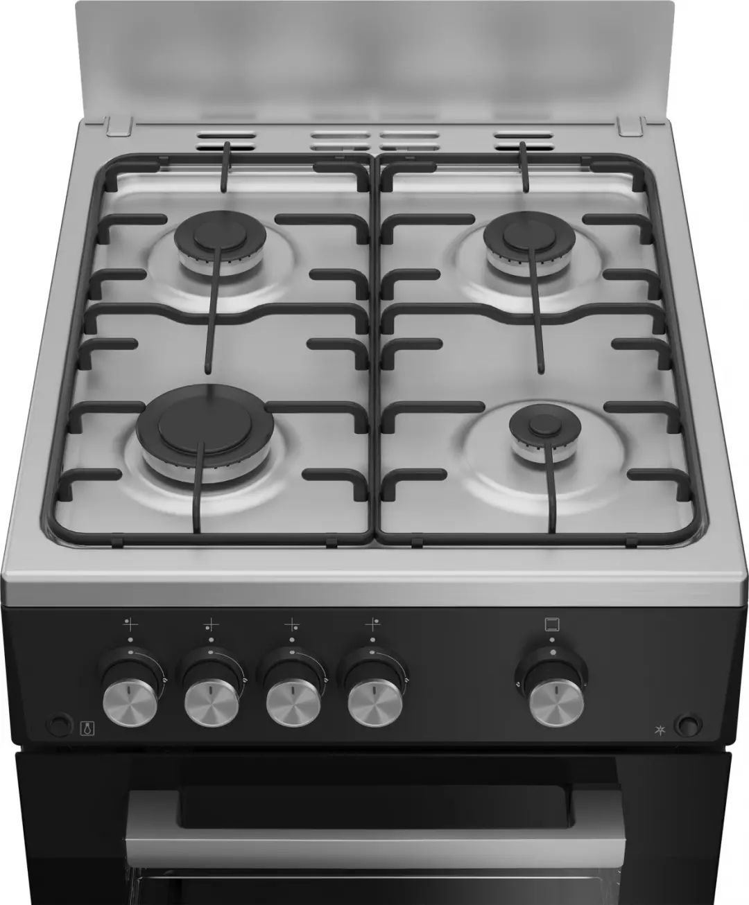 Cuisiniere gaz BEKO 4 Foyers 50 cm Noir - FSG52010GBC