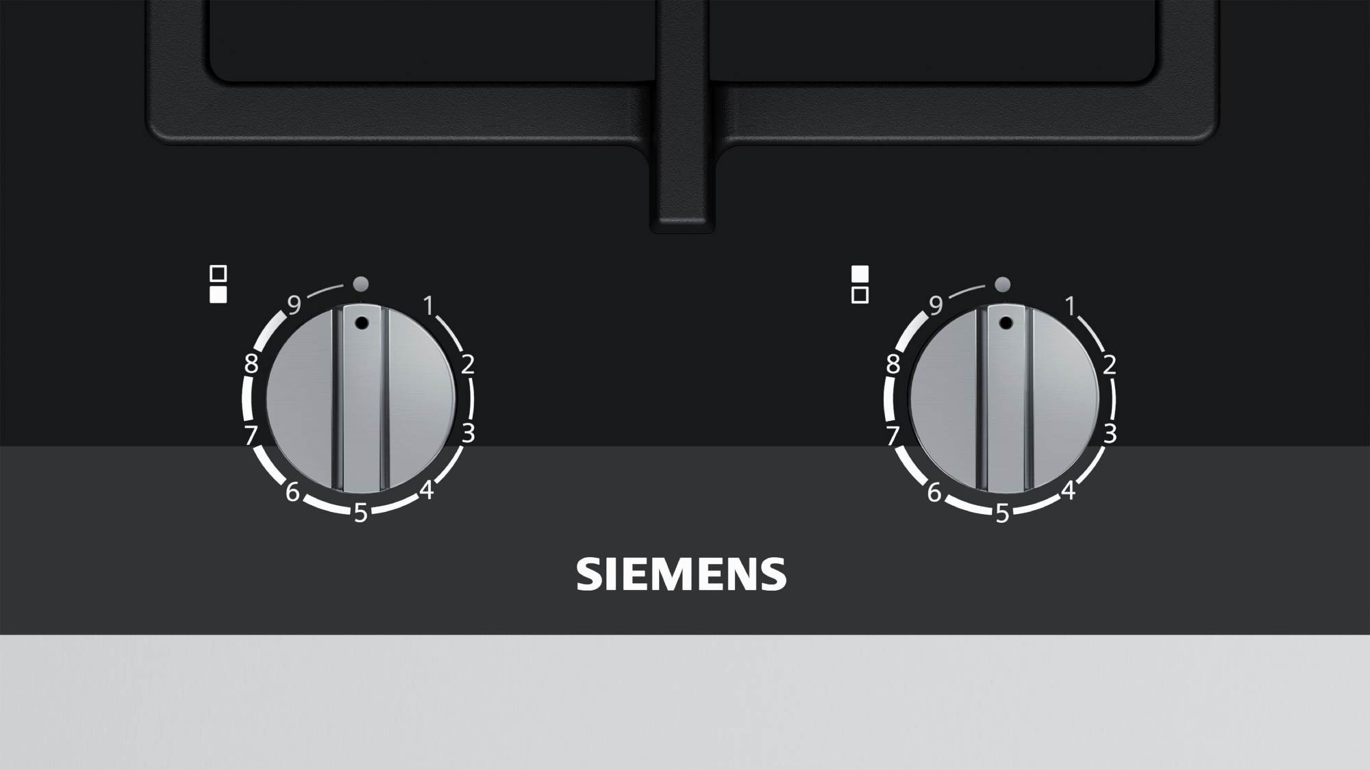 Domino gaz SIEMENS IQ700, 2 bruleurs, 4700W, 30cm, Noir - ER3A6BB70