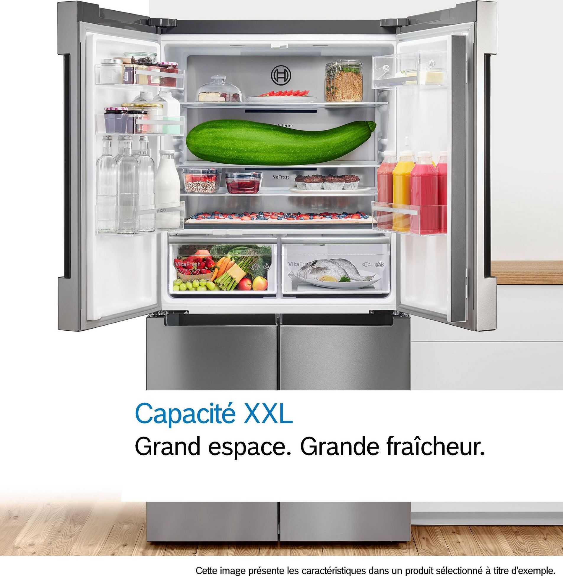 Réfrigérateur américain BOSCH 562L No Frost Inox - KAD93AIDP