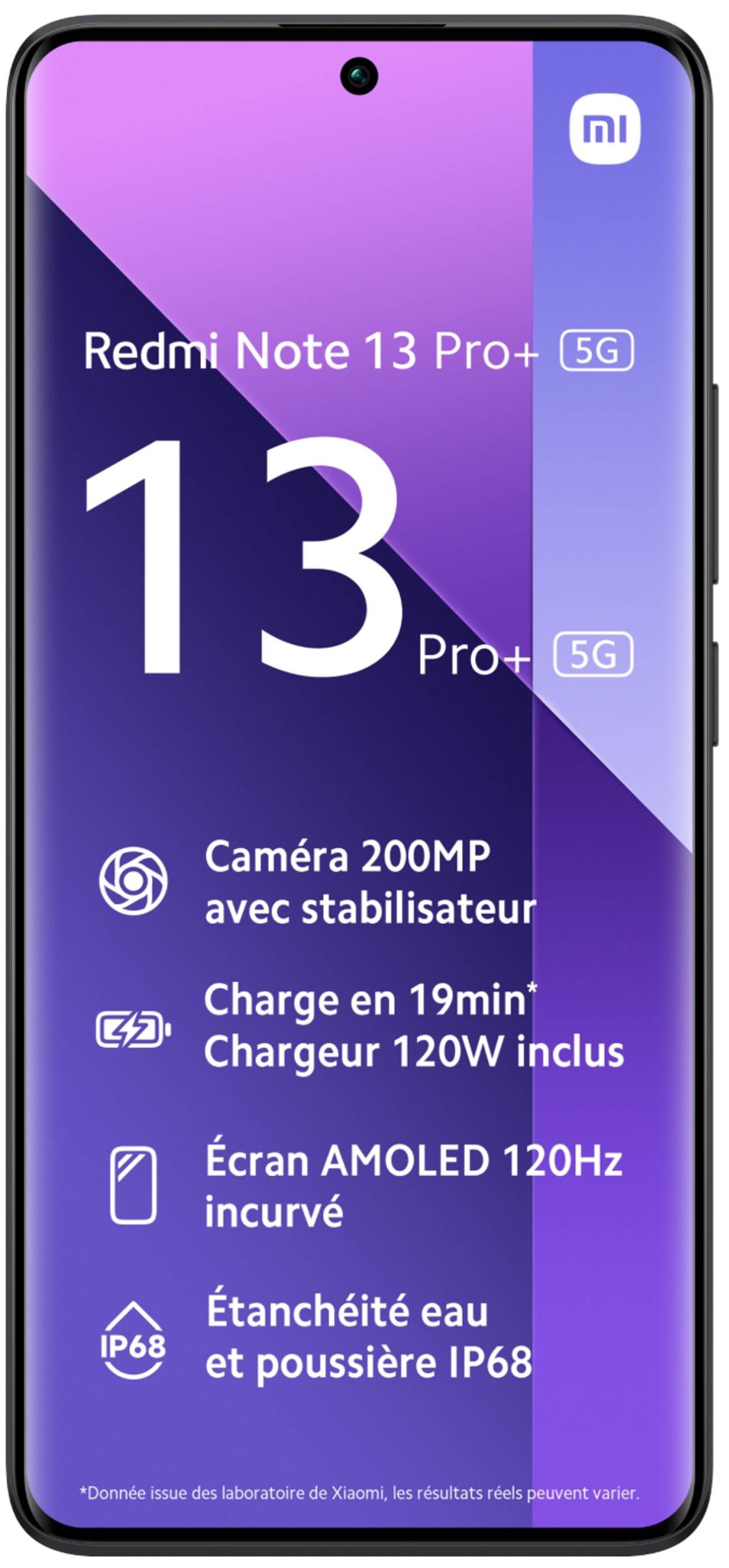 XIAOMI Smartphone Redmi Note 13 Pro Plus 5G 256Go Noir - REDMIN13PROP5G-256N