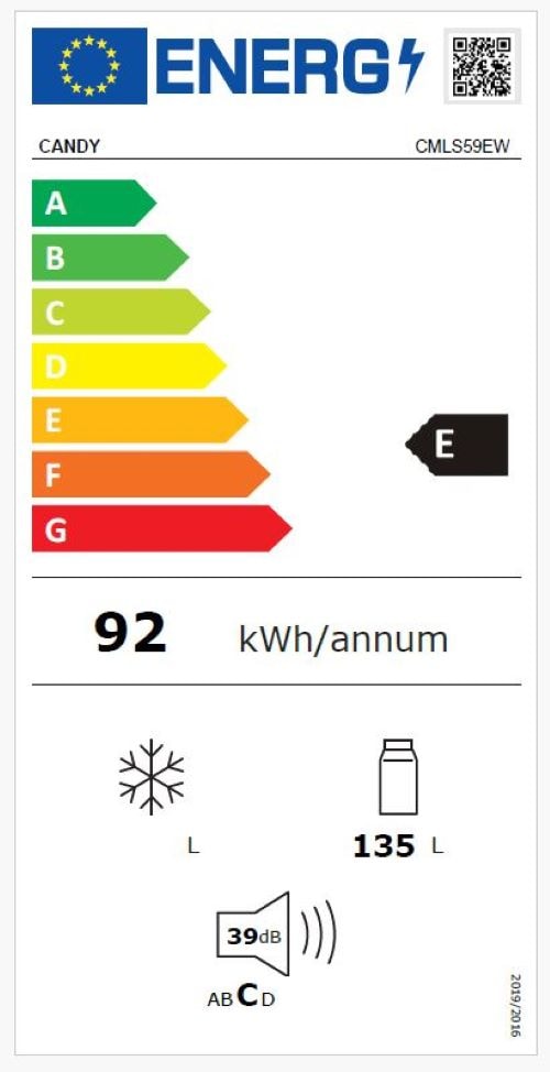 Réfrigérateur encastrable 1 porte CANDY - CMLS59EW Réfrigérateur encastrable 1 porte CANDY - CMLS59EW